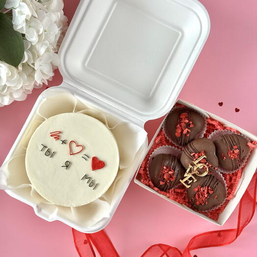 Набор бенто торт и пирожное картошка на день влюбленных ️