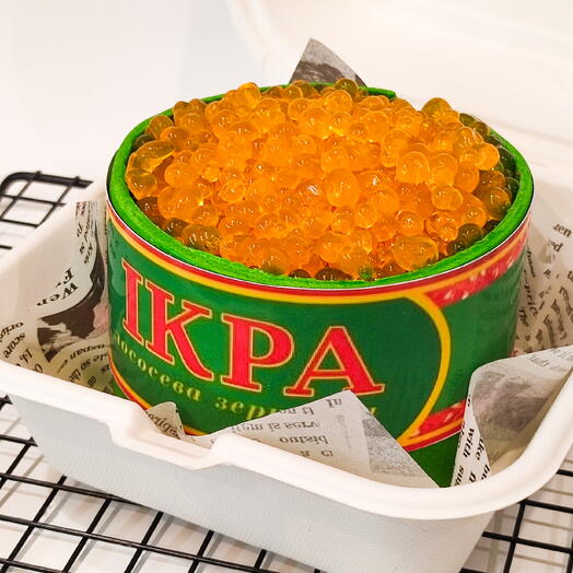 Бенто торт Банка с икрой