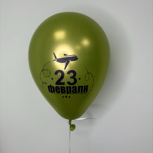 Шар на 23 февраля зеленый