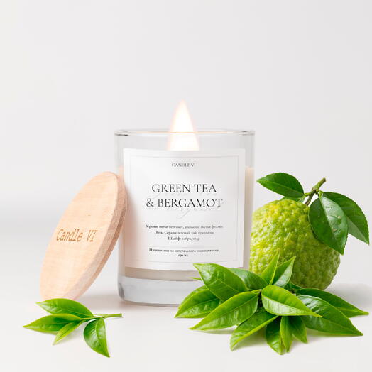 Свеча ароматическая «Green tea bergamot 190 мл
