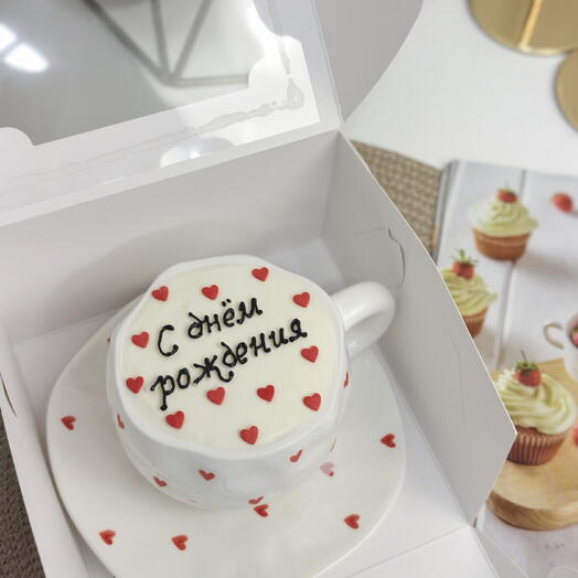 Торт в кружке " с 8 марта "