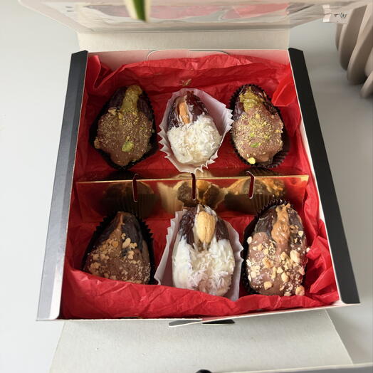 Финики в бельгийском шоколаде CALLEBAUT, 6 шт