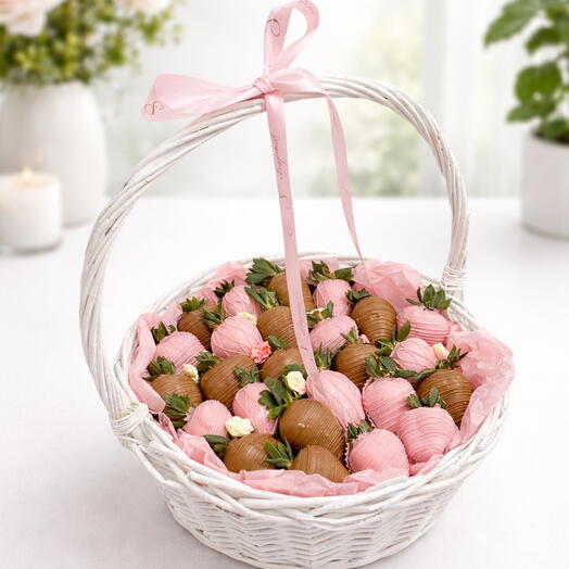 Корзина клубники в шоколаде 25 шт