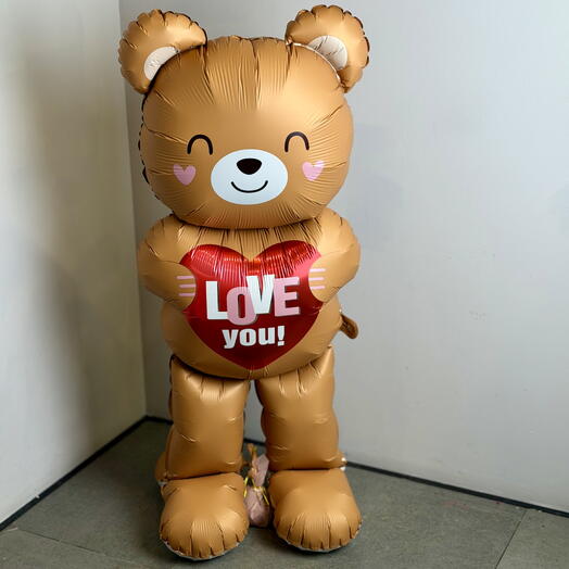 Шар Фигура 3D, Мишка с сердцем