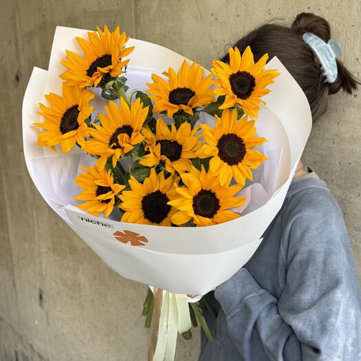 Sunflower mono bouquet