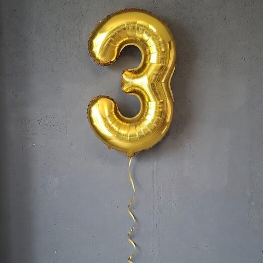 Фольгированный воздушный шар "3"
