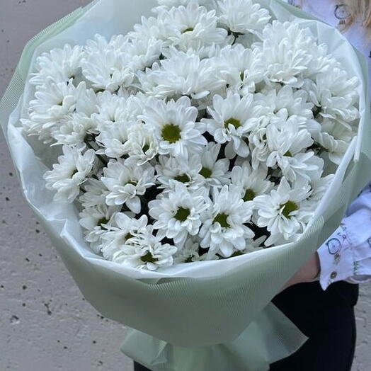 Букет из 9 ромашковых хризантем