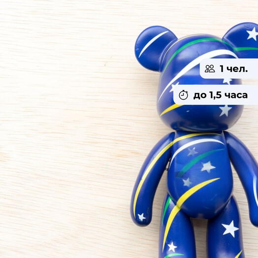 Стильный друг.  Роспись мишки BearBrick