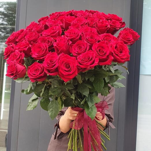 51 роза 80см WOW💥 Red Flowers