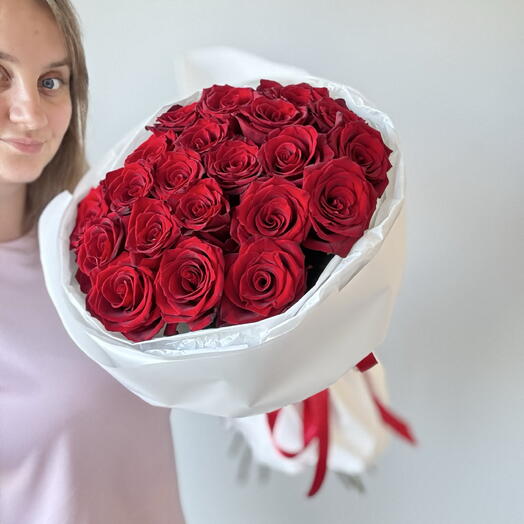Эквадор Роза 21 шт с большим бутоном 60 см