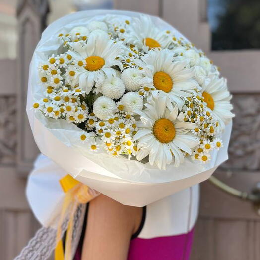 Микс ромашки и хризантемы