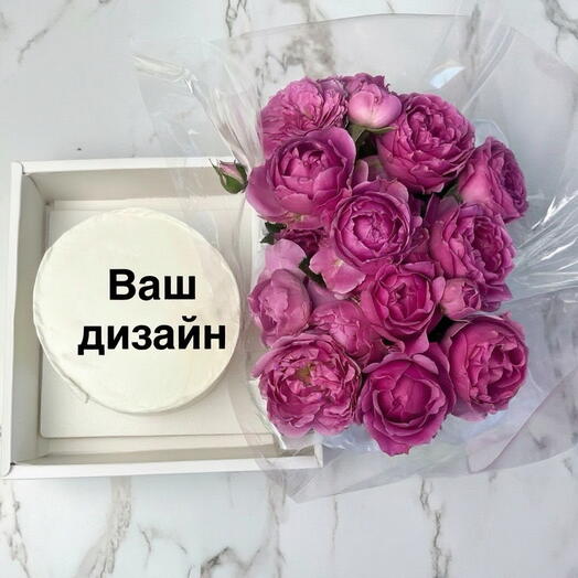 Бенто с цветами и вашим дизайном