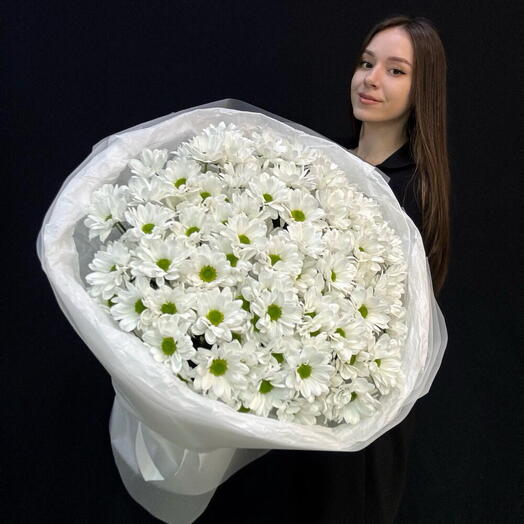БУКЕТ ИЗ БЕЛЫХ РОМАШЕК