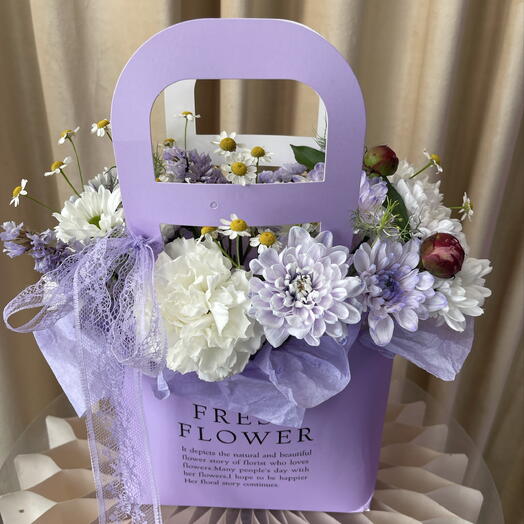 Композиция в сумочке в лавандовых оттенках 💜