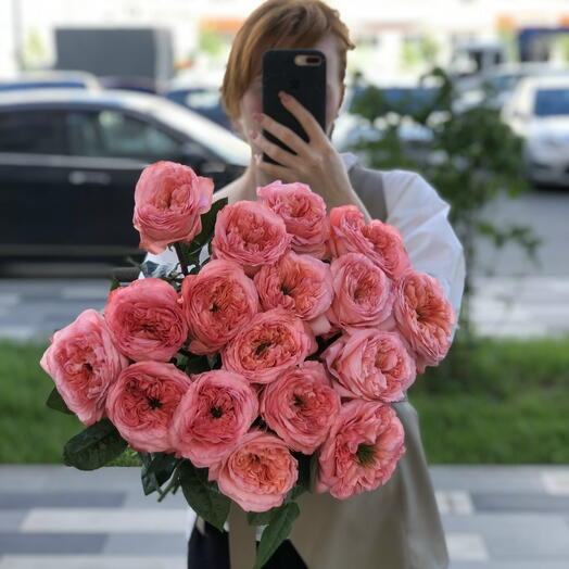 Букет 17 роз Mandarin X-pression