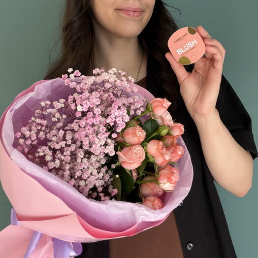 Букет «Розовый эклер» + подарок от
Vivienne Sabo – румяна MACARON