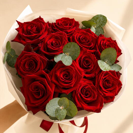 🌷Букет из 11 красных роз — классический букет с доставкой сегодня🔥🌹