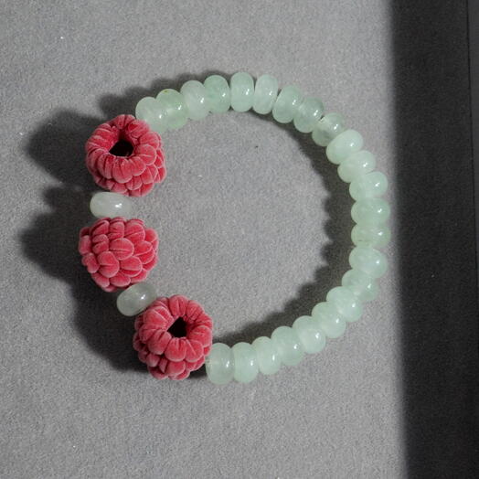 Браслет из халцедона и Малинки 🌷♥️