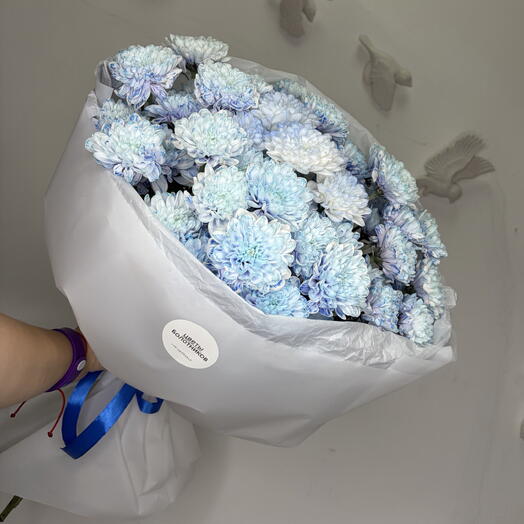 Букет голубых хризантем Алтай 💙