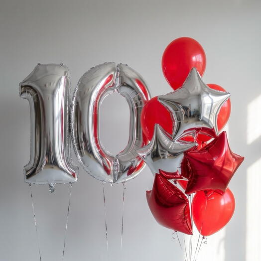 Воздушные шары на 10 лет