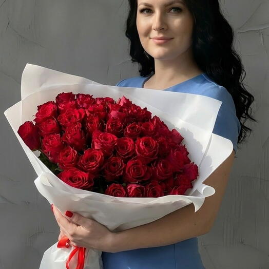 Красные розы Кения 51шт