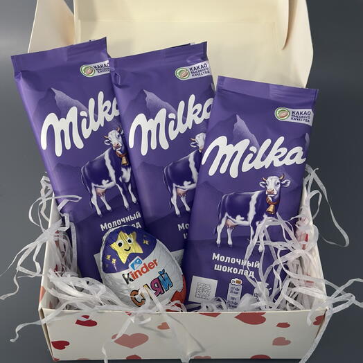 Сладкий бокс мини «Milka и Kinder»