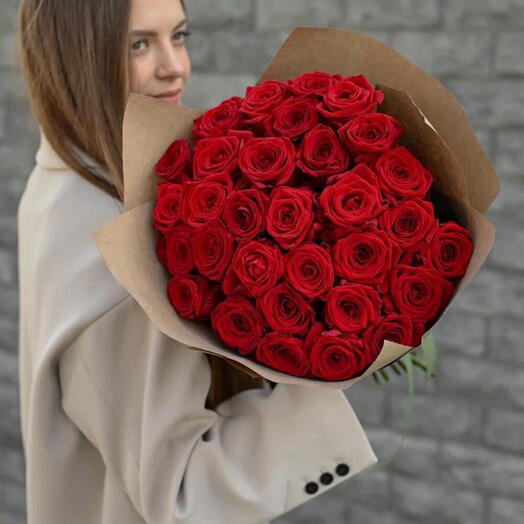 31 Red roses 50cm in craft