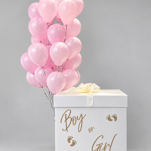 Коробка-сюрприз «Boy or Girl» с 30 шарами 🎀