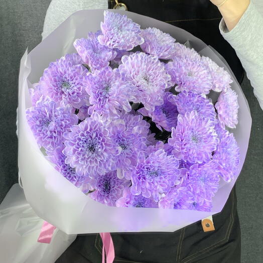 Букет пышная хризантема лаванда 🥰💜