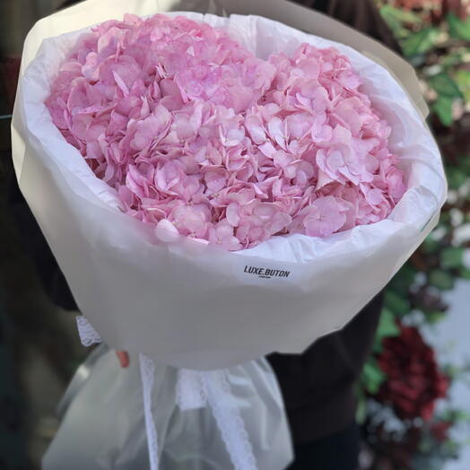 💞💞💞Монобукет с розовыми гортензиями 3шт