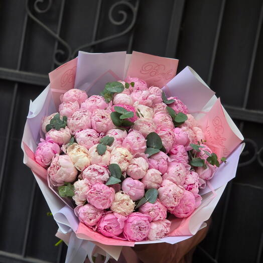 Букет из 51 пиона 🌸️