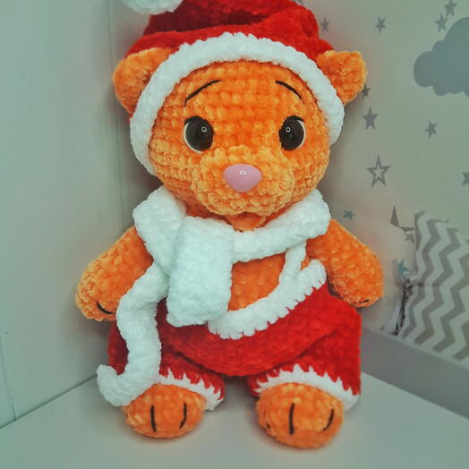 Котенок, мягкая, вязаная игрушка ручной работы