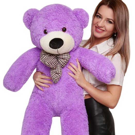 Big purple teddy bear 120cm