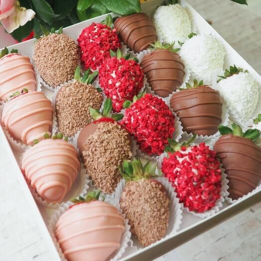 Juego de fresas cubiertas de chocolate fresa felicidad 20 piezas