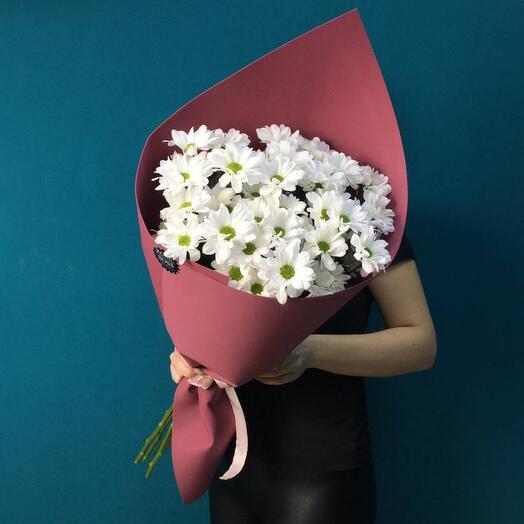 Bouquet of 7 chrysanthemums in foamiran