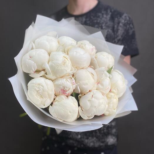 15 peonías aromáticas blancas
