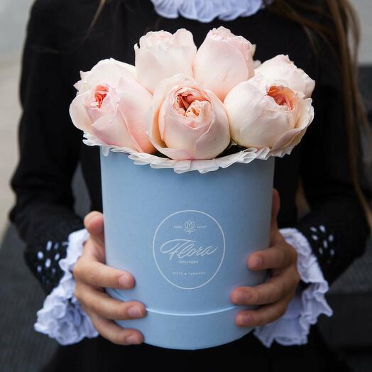 Demi Hatbox "Austin Juliet Roses" BLUE