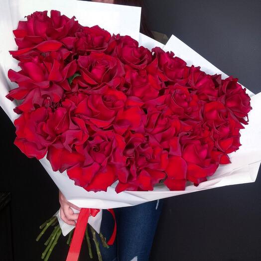 Rosas francesas rojas 17 piezas
