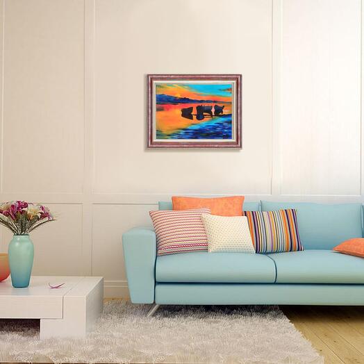 "Лодки на закате" 40*30