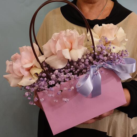 French rose in a handbag