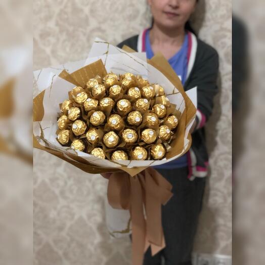 Съедобный букет из конфет ферерро роше Ferrero Rocher