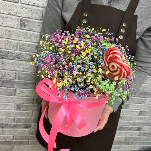 Flowers in a box of favorite L
