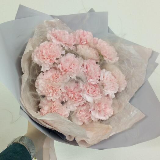 Airy bouquet of dianthuses