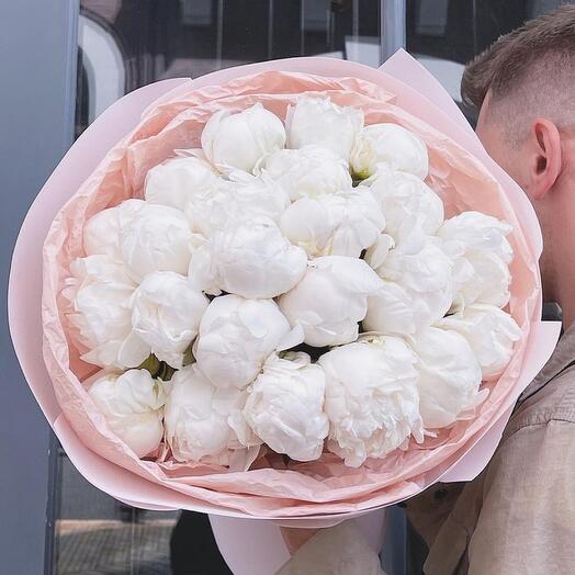 White peonies