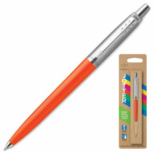 Ручка шариковая Parker "Jotter Orange CT", синяя, 1,0 мм, автоматическая, пластиковый корпус, блистер