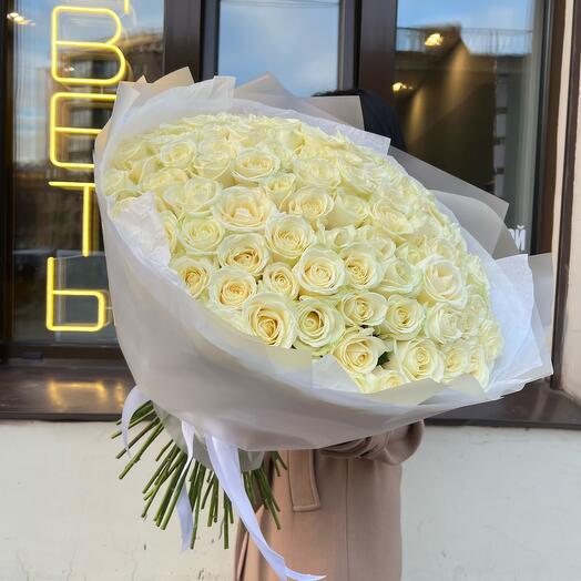 Букет из 101 розы в воздушной упаковке