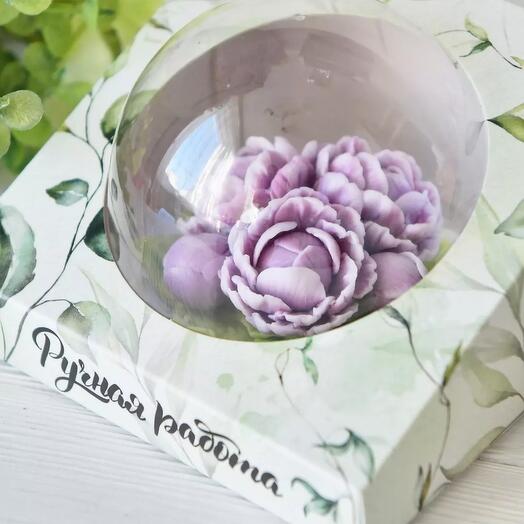 Пионы на листьях