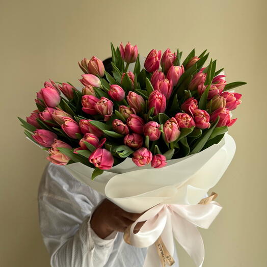 Pink double tulip