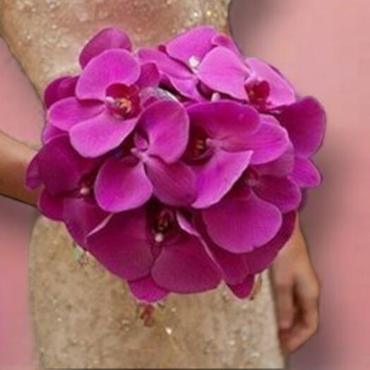 Orchids Bridal-Round-Bouquet