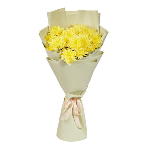 5 Yellow Chrysanthimos Bouquet
